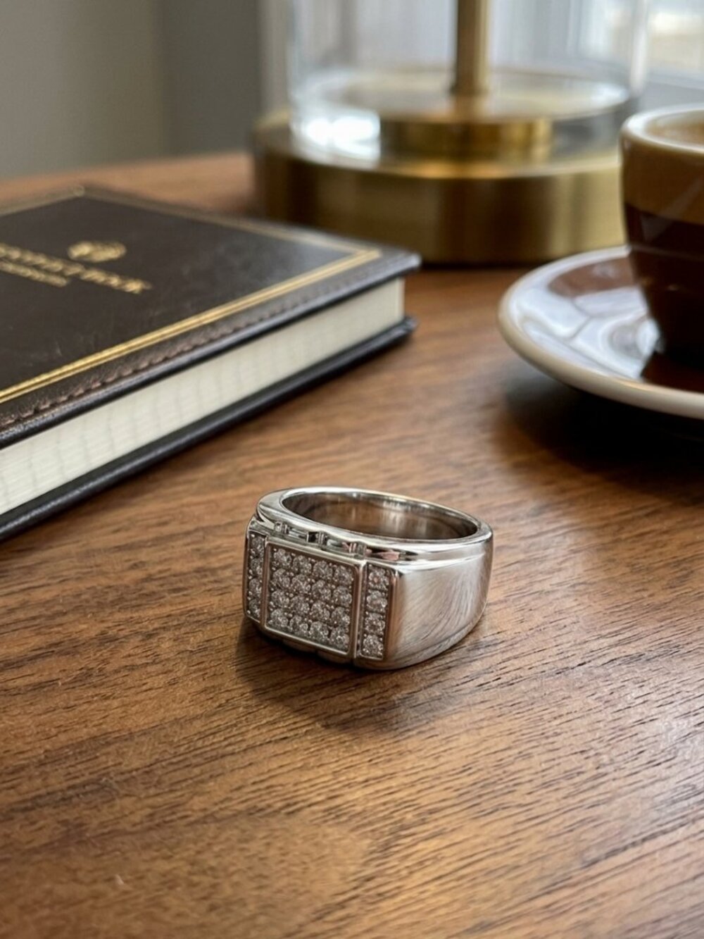 Mens SHELOVES Moissanite Mens Wedding Band D Color VVS1